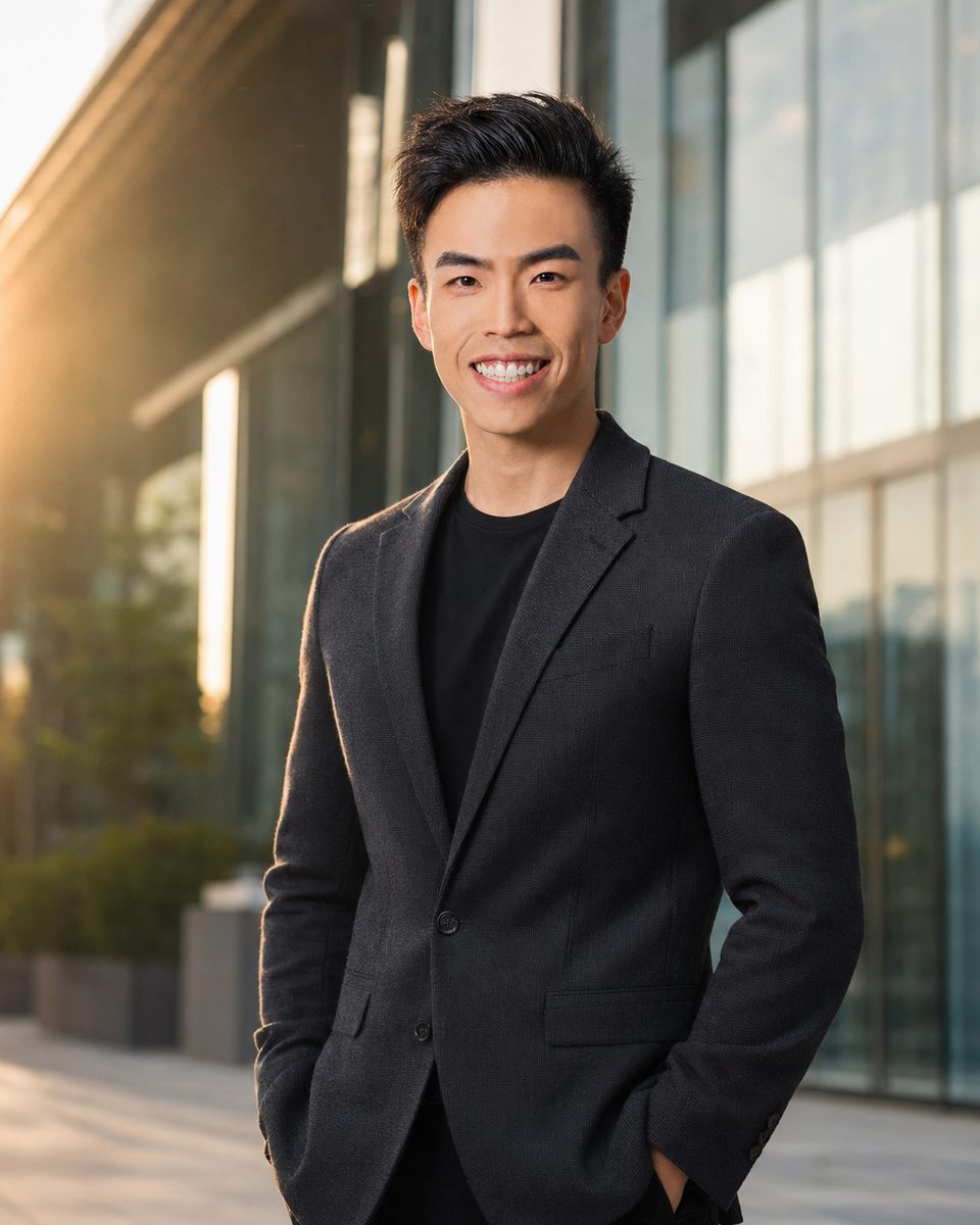 Randy Yeo outside a commercial building